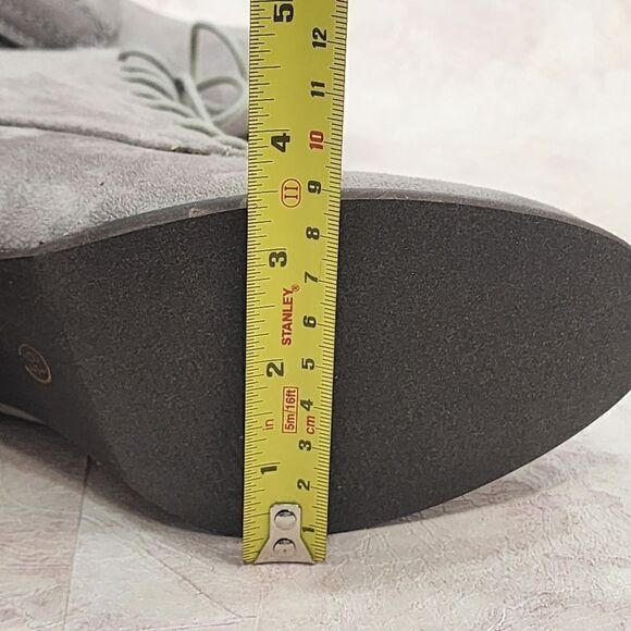 Journee Collection - Size 6 1/2 - Baylor Lace Up Women’s Boot Gray - Picture 5 of 12